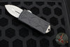 Microtech Exocet OTF Wallet Money Clip- Double Edge- Black Handle With Stonewash Full Serrated Blade 157-12