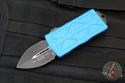 Microtech Exocet Blue Money Clip Double Edge Out The Front (OTF) Knife With Black Blade 157-1 BL