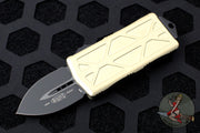 Microtech Exocet Champagne Gold Money Clip Double Edge Out The Front (OTF) Knife With Black Blade 157-1 CG