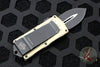 Microtech Exocet Champagne Gold Money Clip Double Edge Out The Front (OTF) Knife With Black Blade 157-1 CG