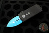 Microtech Jedi Knight Exocet Money Clip Double Edge Out The Front (OTF) Knife Black With Blue Blade 157-1 JK