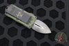 Microtech Outbreak Exocet Money Clip Double Edge Out The Front (OTF) Knife With Outbreak Apocalyptic Blade and Distressed Black HW 157-1 OBS