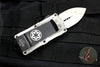 Microtech Sandtrooper Exocet Money Clip Double Edge Out The Front (OTF) Knife White With White Blade and Black HW 157-1 SA