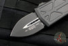 Microtech Exocet Money Clip OTF Knife- Double Edge- Tactical- Black Plain Edge Blade and HW 157-1 T