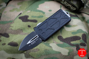 Microtech Exocet Money Clip Double Edge Out The Front (OTF) Knife With Black Blade 157-1