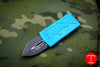 Microtech Exocet Turquoise Money Clip Double Edge Out The Front (OTF) Knife With Black Blade 157-1 TQ