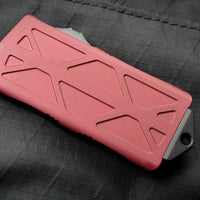 Microtech Exocet Merlot Red Money Clip Double Edge Out The Front (OTF) Knife With Black Part Serrated Blade 157-2 MR