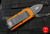 Microtech Exocet Orange Money Clip Double Edge Out The Front (OTF) Knife With Black Part Serrated Blade 157-2 OR