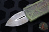 Microtech Outbreak Exocet Money Clip Double Edge Out The Front (OTF) Knife- With Outbreak Apocalyptic Full Serrated Blade and Distressed Black HW 157-3 OBS
