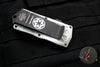 Microtech Sandtrooper Exocet Money Clip Double Edge Out The Front (OTF) Knife Distressed White With Distressed White Full Serrated Blade and Black HW 157-3 SA