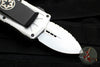 Microtech Stormtrooper Exocet Money Clip Double Edge Out The Front (OTF) Knife White With White Full Serrated Blade and Black HW 157-3 ST