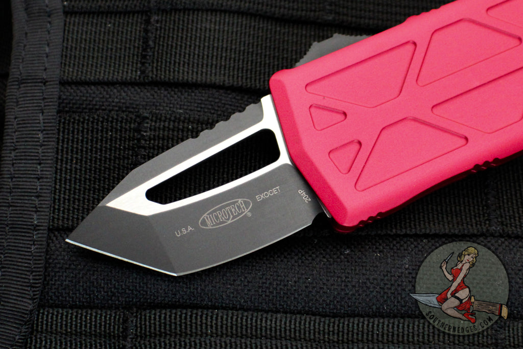 Microtech Wallet Microtech Exocet Red Wallet Money Clip Tanto Edge Out The Front (OTF ...