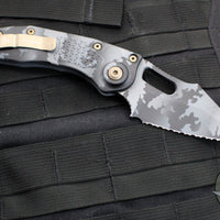Microtech Stitch OTS Knife- Urban Camo Finished Handle- Urban Camo Full Serrated Blade 169-3 UCS