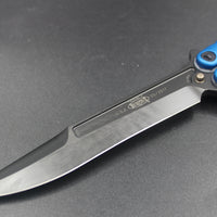 Microtech Tachyon III Butterfly Knife Blue DLC Blade 173-1 DLCBL