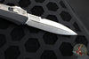 Microtech Glycon OTF Knife- Bayonet Edge- Black Handle With Bead Blast Titanium Accents and Hardware- Stonewash Finished Blade 184-10