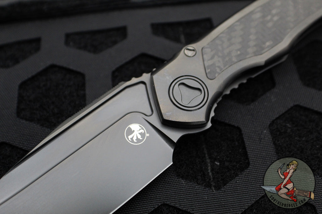 Microtech Landyard Microtech Anax- Black DLC Single Edge- DLC Finished Titanium Handle wi ...