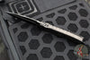 Microtech Anax- Black DLC Single Edge- DLC Finished Titanium Handle with Carbon Fiber Inlay- Dual Lanyard 190C-1 DLCTCFTI