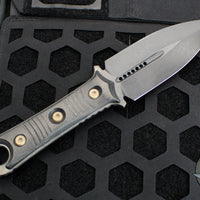 Microtech Borka SBD Fixed Blade Dagger- Double Edge- Carbon Fiber Handle- Black DLC Plain Edge Blade 201-1 DLCCFS
