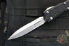 Microtech Makora- Double Edge- Black With Stonewash Part Serrated Edge 206-11 S
