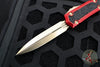 Microtech Makora- Double Edge- Red With Bronzed Plain Edge 206-13 RDS
