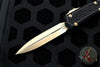 Microtech Makora- Double Edge- Black With Bronzed Plain Edge 206-13 S