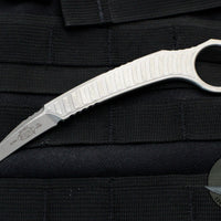 Microtech Feather Karambit Fixed Blade- Stonewash Apocalyptic Finish 215-10 APS