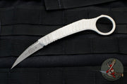 Microtech Feather Karambit Fixed Blade- Stonewash Apocalyptic Finish 215-10 APS