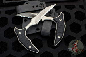 Microtech Bee- Single Edge Wharncliffe Two Fixed Blade Set- Stonewash Apocalyptic Finish 218D-12 APGTBKS