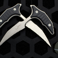 Microtech Bee- Single Edge Wharncliffe Two Fixed Blade Set- Stonewash Apocalyptic Finish 218D-12 APGTBKS