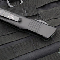 Microtech Combat Hellhound Razor OTF Knife- Jade Green G-10 Top- Black Plain Edge Blade 219R-1 GTJGS
