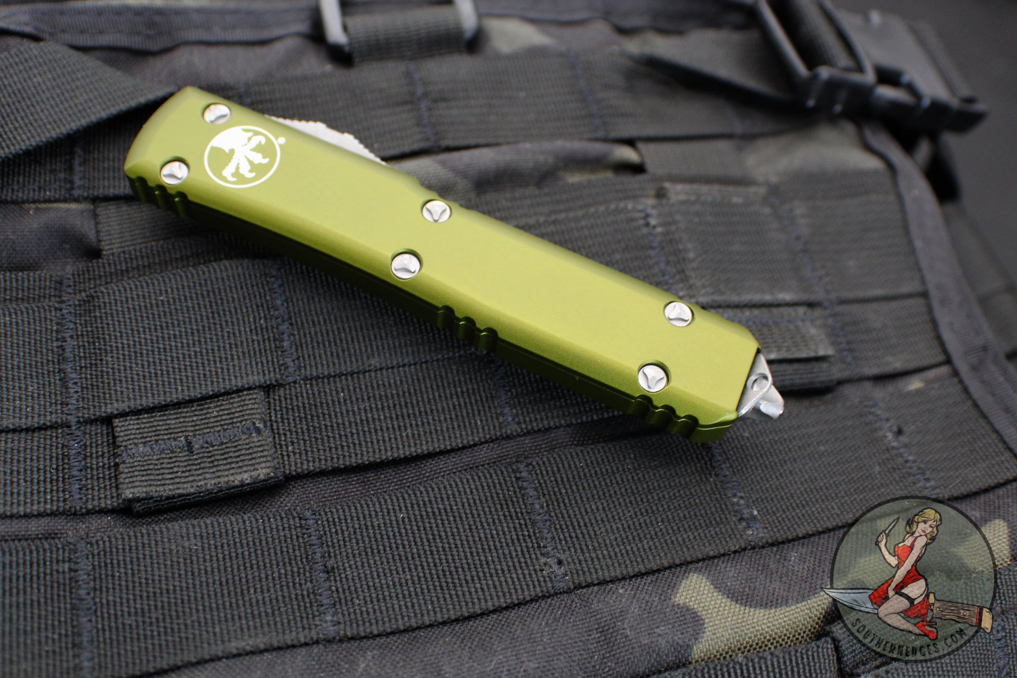Microtech Ultratech OTF Knife Spartan Edge OD Green Handle Apocalyp Southern Edges