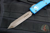 Microtech Ultratech OTF Knife- Spartan Edge- Blue Handle- Bronzed Apocalyptic Blade 223-13 APBL