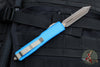 Microtech Ultratech OTF Knife- Spartan Edge- Blue Handle- Bronzed Apocalyptic Blade 223-13 APBL