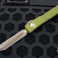 Microtech Ultratech OTF Knife- Spartan Edge- OD Green With Bronzed Apocalyptic Blade 223-13 APOD