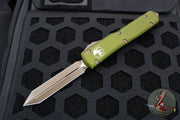 Microtech Ultratech OTF Knife- Spartan Edge- OD Green With Bronzed Apocalyptic Blade 223-13 APOD