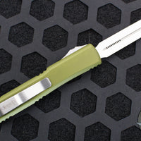 Microtech Ultratech OTF Knife- Spartan Edge- OD Green Handle- Satin Plain Edge 223-4 OD
