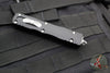 Microtech Dirac Black Double Edge OTF Knife Stonewash Full Serrated Blade HW 225-12