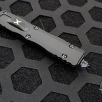 Microtech Dirac Damascus Double Edge OTF Knife Black Handle Silver-Ringed HW 225-16 S