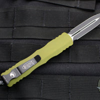 Microtech Dirac OTF Knife- Double Edge- OD Green Handle- Black Blade HW 225-1 OD
