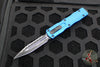 Microtech Dirac OTF Knife- Double Edge- Blue Handle- Black Full Serrated Blade and HW 225-3 BL