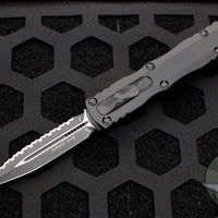 Microtech Dirac OTF Knife- Double Edge- Tactical- Black Handle- Black Full Serrated Blade and HW 225-3 T