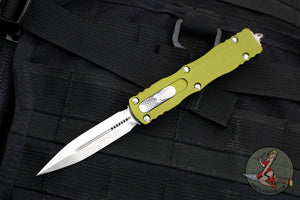 Microtech Dirac OTF Knife- Double Edge- OD Green Handle- Satin Blade 225-4 OD