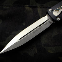 Microtech Dirac Delta OTF Knife- Black Handle- Stonewash Blade 227-10