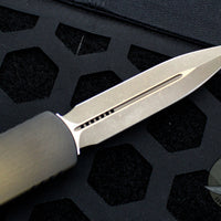 Microtech Dirac Delta OTF Knife- Double Edge- Antique Bronze- Bronze Apocalyptic Blade 227-13 APABS