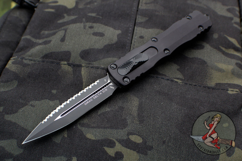Microtech Dirac Delta D/E Cerakote Dark Tungsten Handle Black Standard Blade  227-1CDT