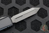 Microtech UTX-85 OTF Knife- Spartan Edge- Tactical- DLC- Black Handle- Black DLC Blade 230-1 DLCTS