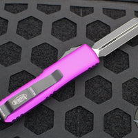 Microtech UTX-85 OTF Knife- Spartan Edge- Violet Handle- Black Blade 230-1 VI