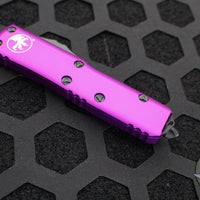 Microtech UTX-85 OTF Knife- Spartan Edge- Violet Handle- Black Blade 230-1 VI