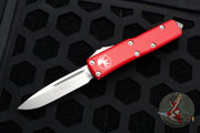 Microtech UTX-85 Red Single Edge OTF Knife Stonewash Blade 231-10 RD