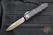 Microtech UTX-85 OTF Knife- Single Edge- Black With Bronzed Apocalyptic Blade 231-13 AP